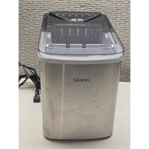 Silonn SLIM01 Countertop Ice Maker Stainless Steel Portable Bullet Ice Machine